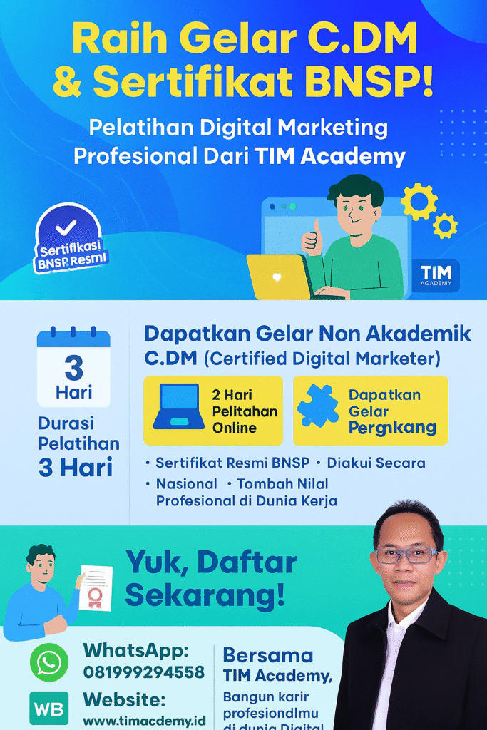 pelatihan digital marketing bnsp