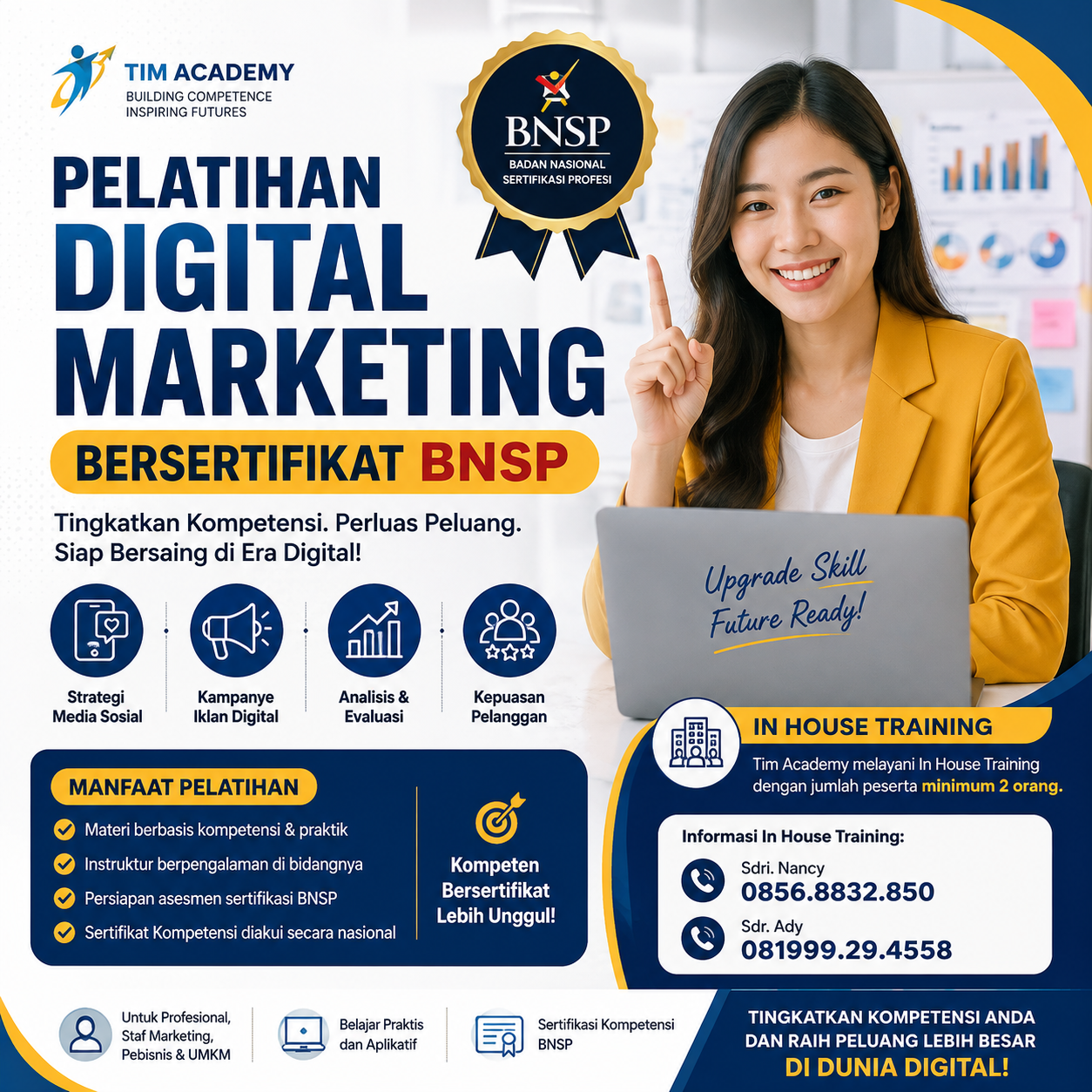 Pelatihan Digital Marketing Bersertifikat BNSP | Tim Academy