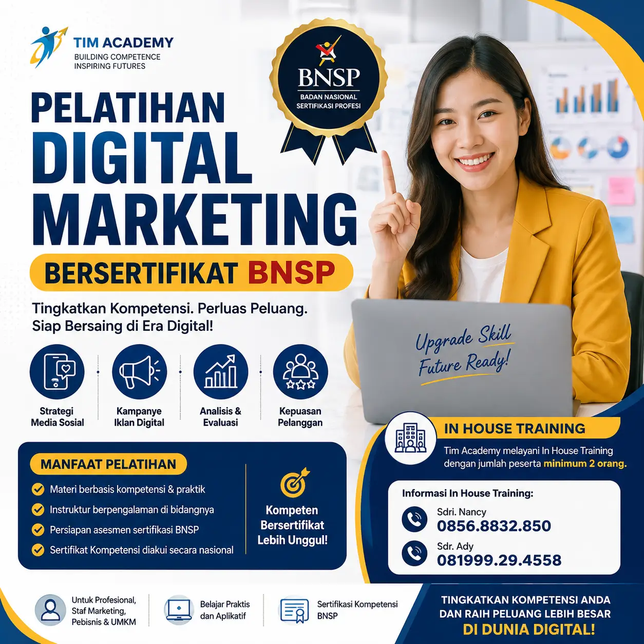 Pelatihan Digital Marketing Bersertifikat BNSP | Tim Academy
